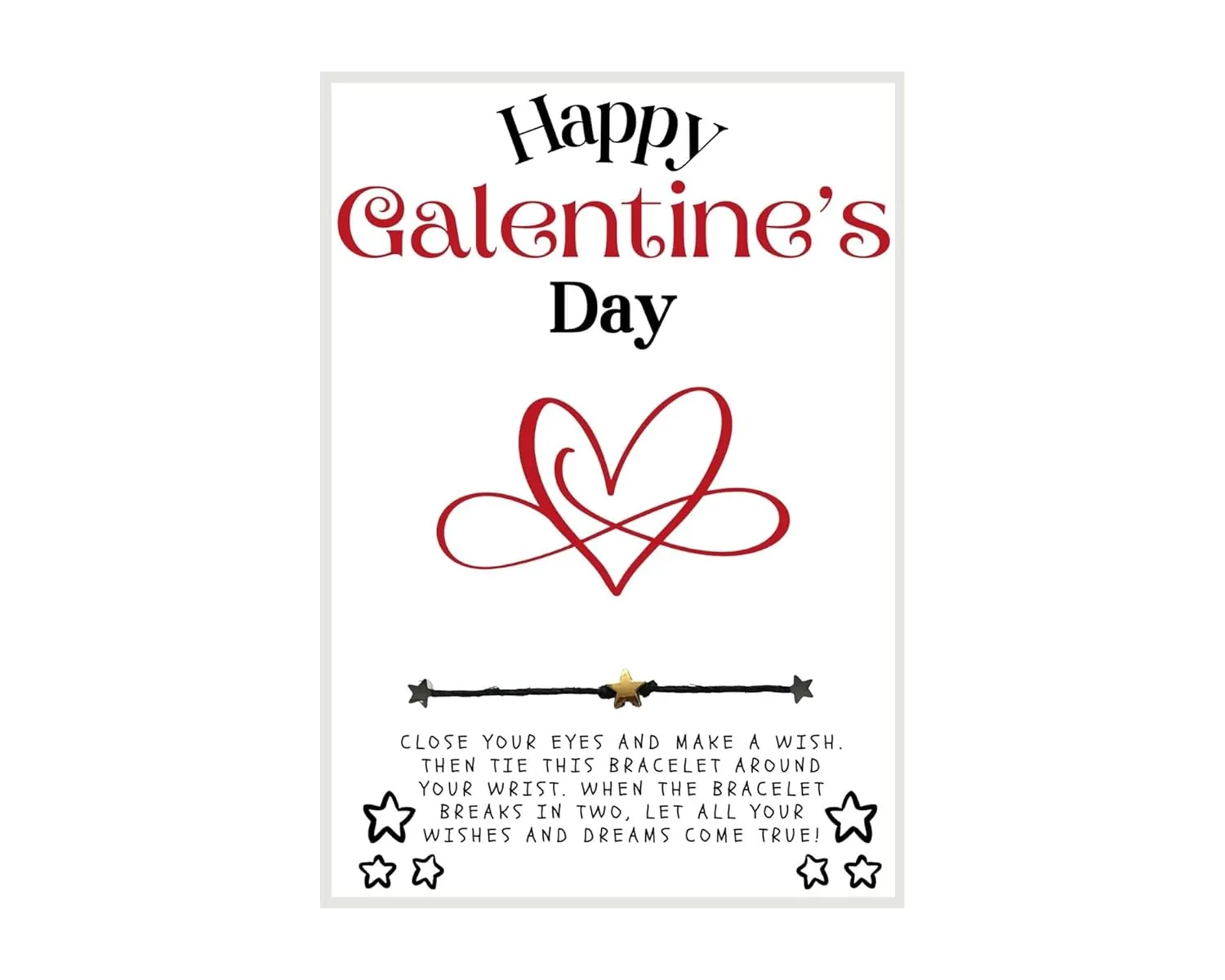 Happy Galentine's Day Wish, Wish Bracelet, Gal Pal Friend Wish Bracelet, Galentine Party Favor, Celebrate Friendship, Valentine's Day Gift, Bestie Wish Bracelet, Make A Wish, Galentine's Day Gift
