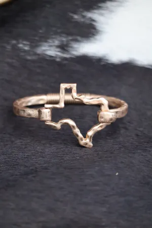 HARPER'S HOOKED ON TX BRACELET - GOLD