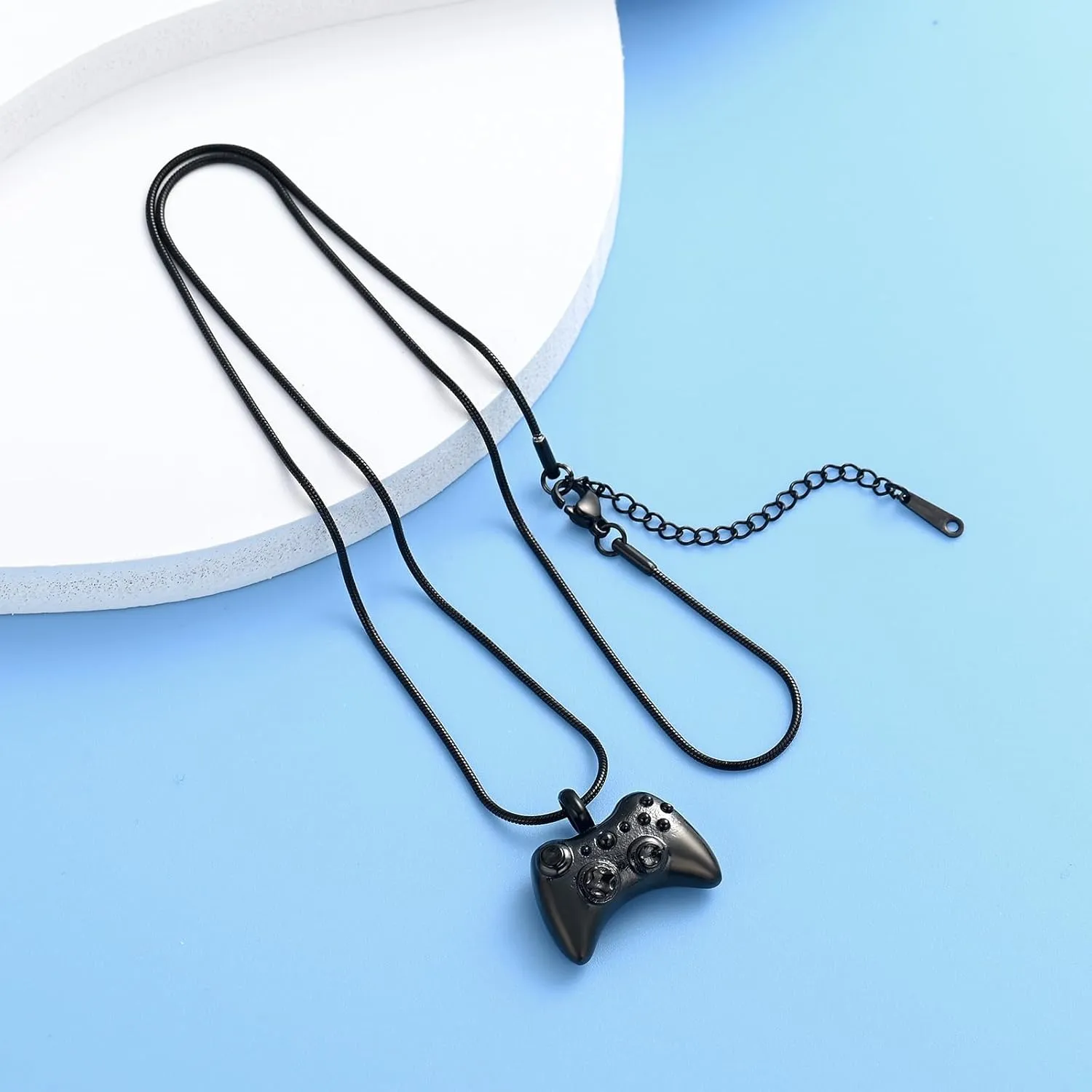 Hearbeingt Cremation Jewelry for Ashes Pendant Game Controller Urn Necklace Ashes Holder GamePad Keepsake Necklace for Men for Boy