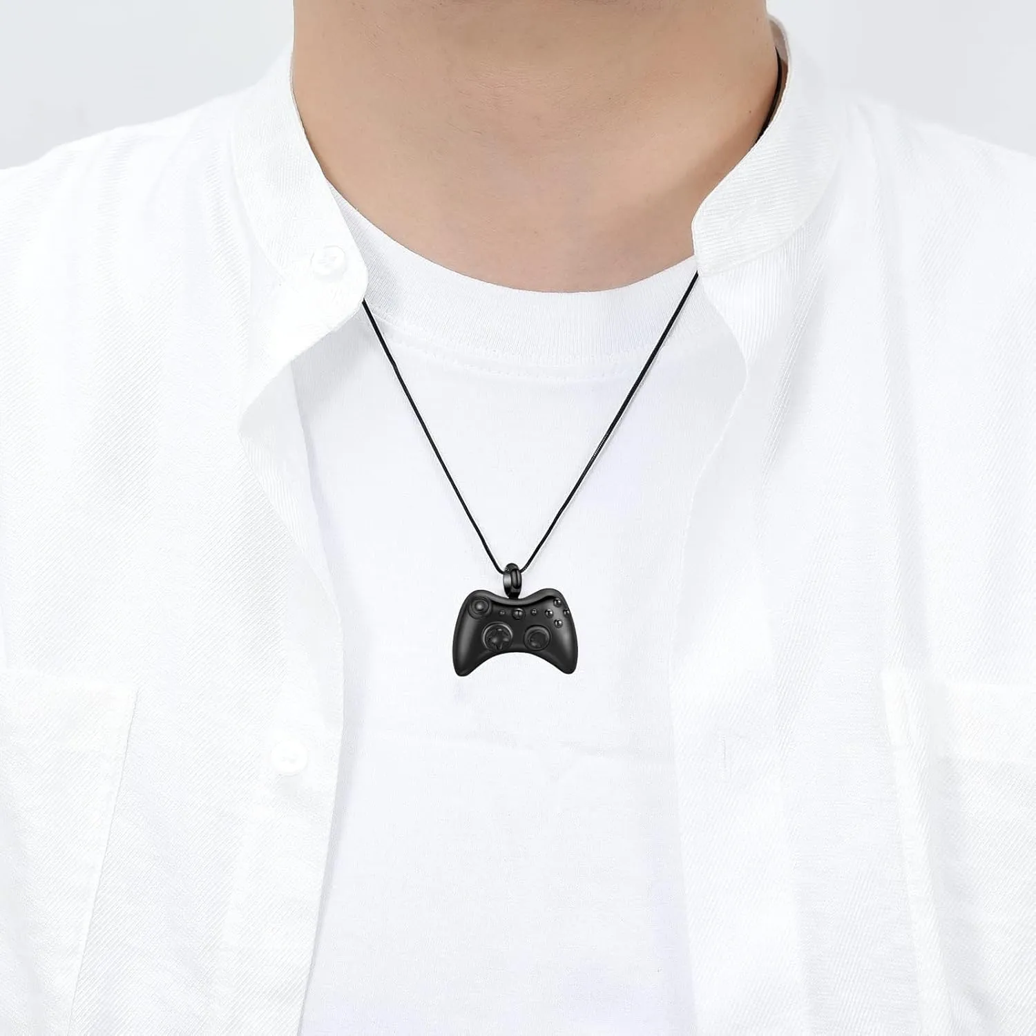 Hearbeingt Cremation Jewelry for Ashes Pendant Game Controller Urn Necklace Ashes Holder GamePad Keepsake Necklace for Men for Boy