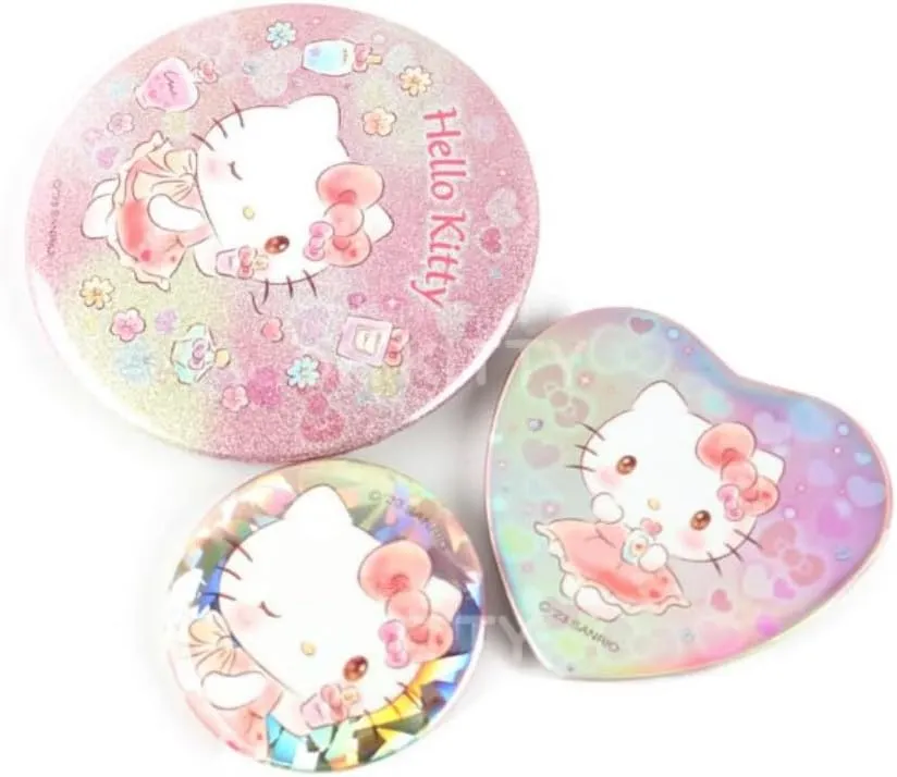 HELLOKITTY's Lovely Badges Set - 3 Adorable Badges in Assorted Designs - To Decorate Apparel, Bags, Purses, and Accessories