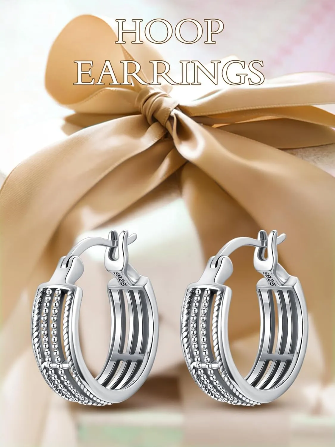 Huggie Hoop Earrings for Women s925 Sterling Silver Bali Boho Oxidize Hypoallergenic Earrings Jewelry Gifts