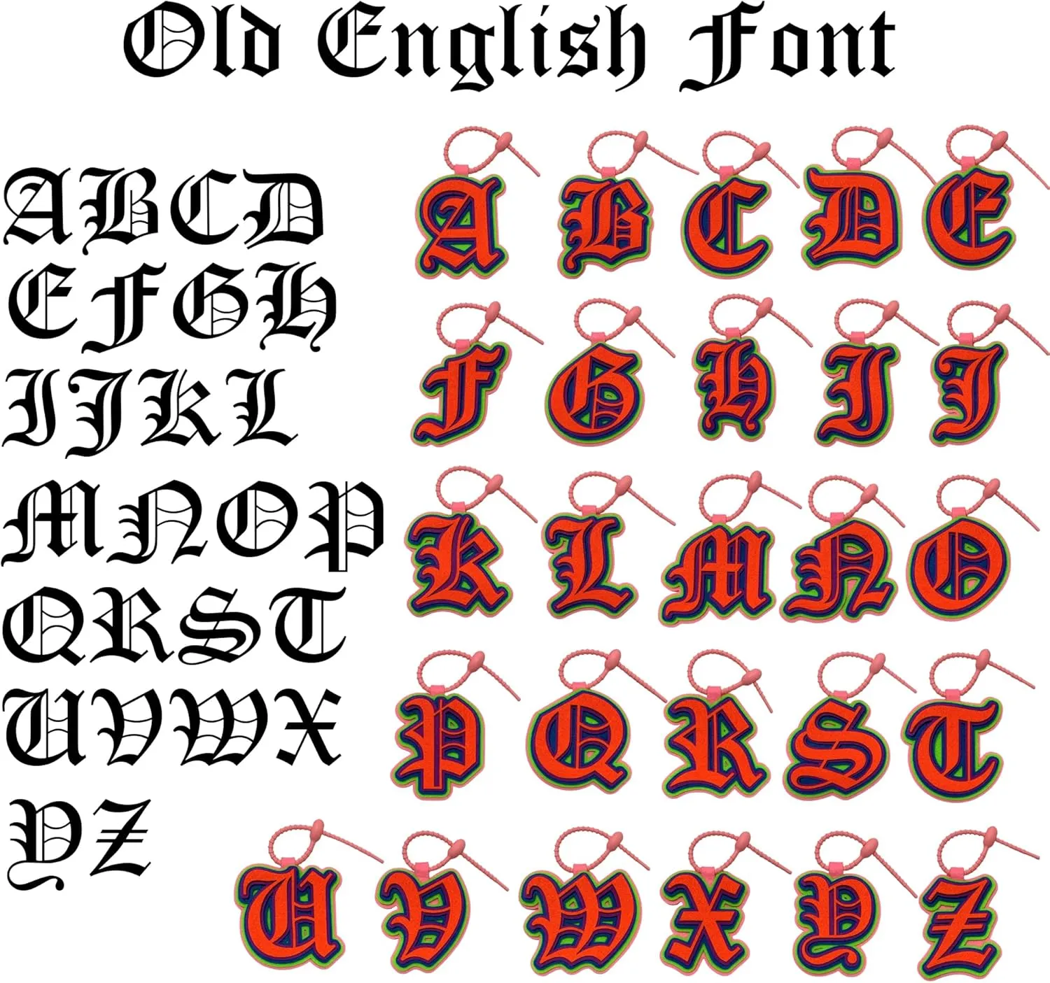 Initials Letter A-Z Keychain for Women Girls Alphabet Key Chain Backpack Accessories Bag Aesthetic Charms