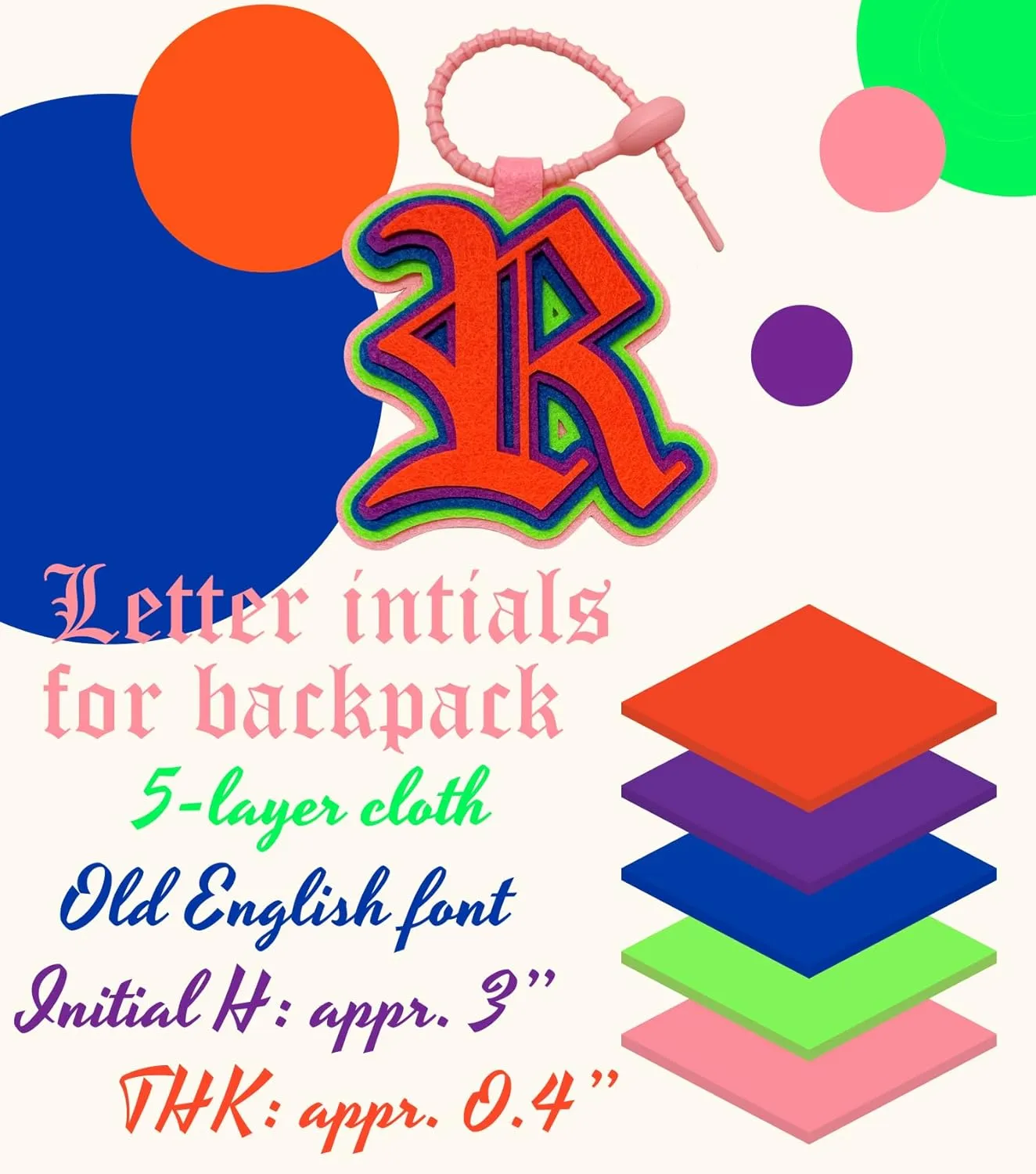 Initials Letter A-Z Keychain for Women Girls Alphabet Key Chain Backpack Accessories Bag Aesthetic Charms
