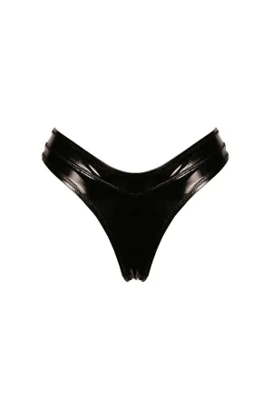 Jade Vegan Leather Thong