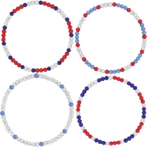 Jewdreamer 4 PCS Baseball Beaded Chain Necklace for Men,Bling Ice Collection Baseball Necklace Gifts, Diamond Rhinestone Discoball Necklace Dirp Accessories Necklace Gifts for Baseball Team Lovers