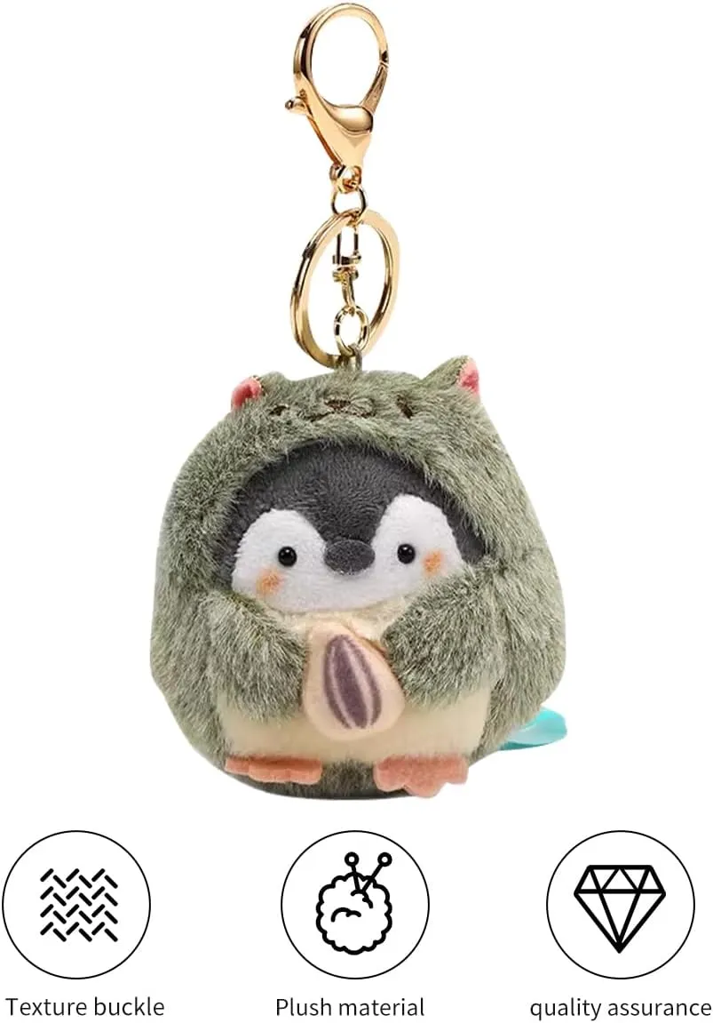 jiesinlov Kawaii Plush Penguin Pendant Cute Keychain,Purse Backpack Charms Accessories Key Chain for Women or Girls Bags