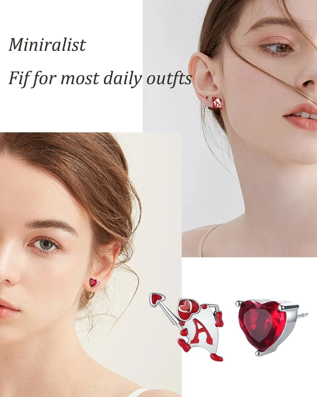 KEQ Poker Huggie Hoop Earrings 925 Sterling Silver Casual Casino Hearts and Spades Playing cards Simulate Cool Funny Earrings for Women