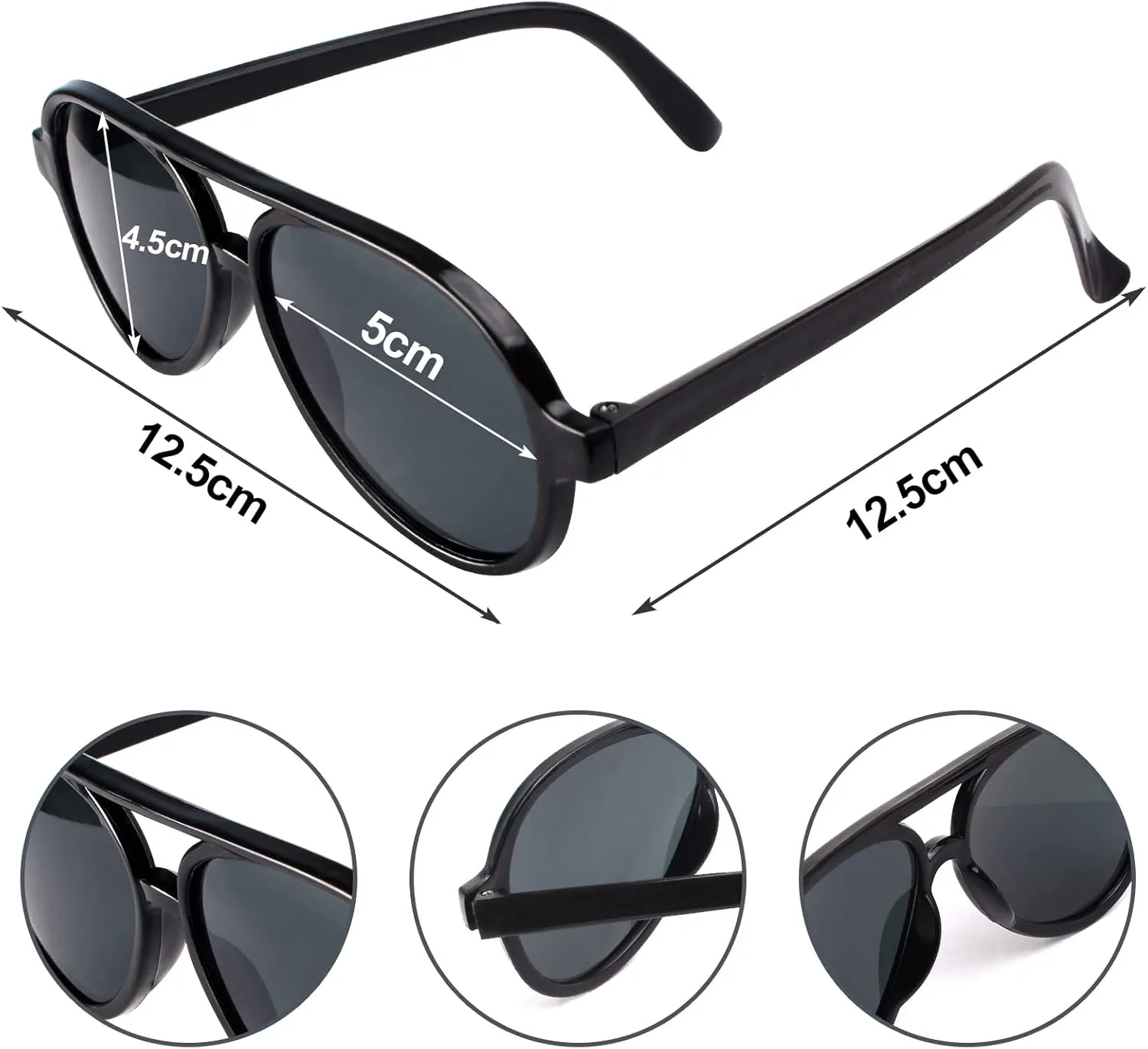 Kids Pilot Costume Accessories Set With Aviator Hat Sunglasses Tie Pin for Aviation Halloween Dress Up