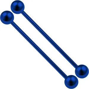 KJM FASHION 2PCS Stainless Steel Industrial Barbell Stud Scaffolding 14 Gauge 1 1/2 38mm 5mm Ball Earring Piercing Jewelry View More Colors