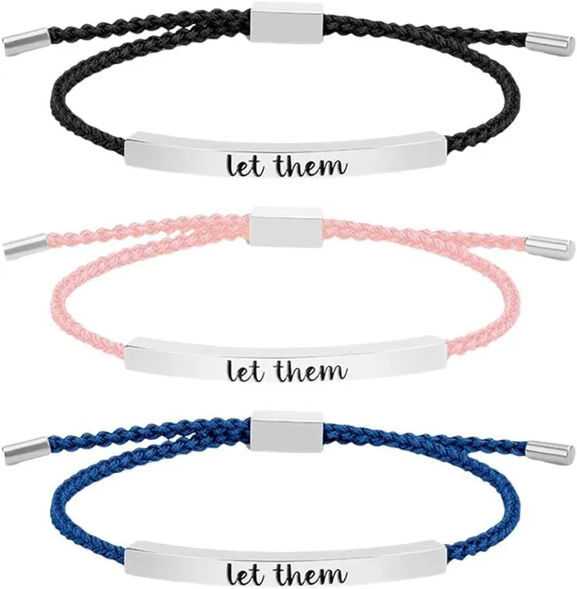 Let Them Bracelet, Inspirational Tube Bracelet, Remember Who You Are Motivational Tube Bracelet, Bracelets for Women, Motivational Encouragement Birthday Gift for Women