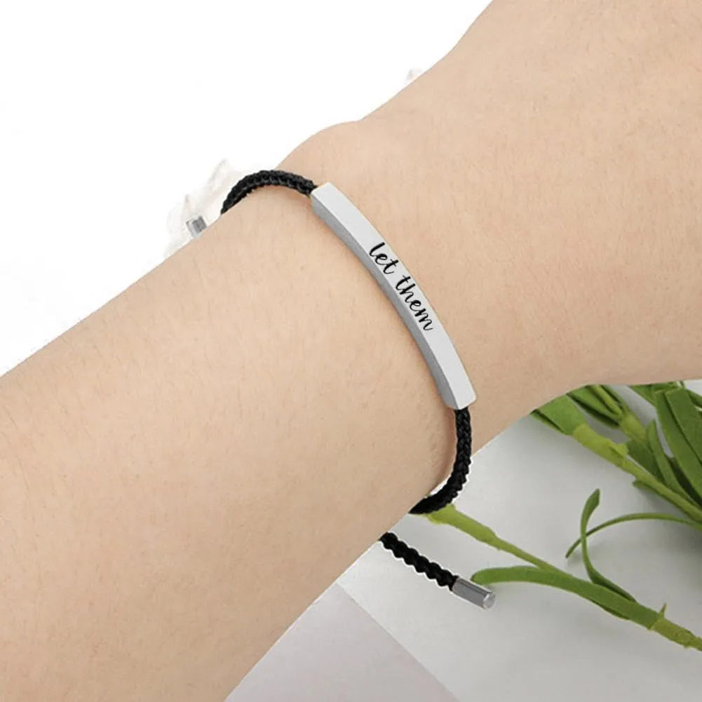 Let Them Bracelet, Inspirational Tube Bracelet, Remember Who You Are Motivational Tube Bracelet, Bracelets for Women, Motivational Encouragement Birthday Gift for Women