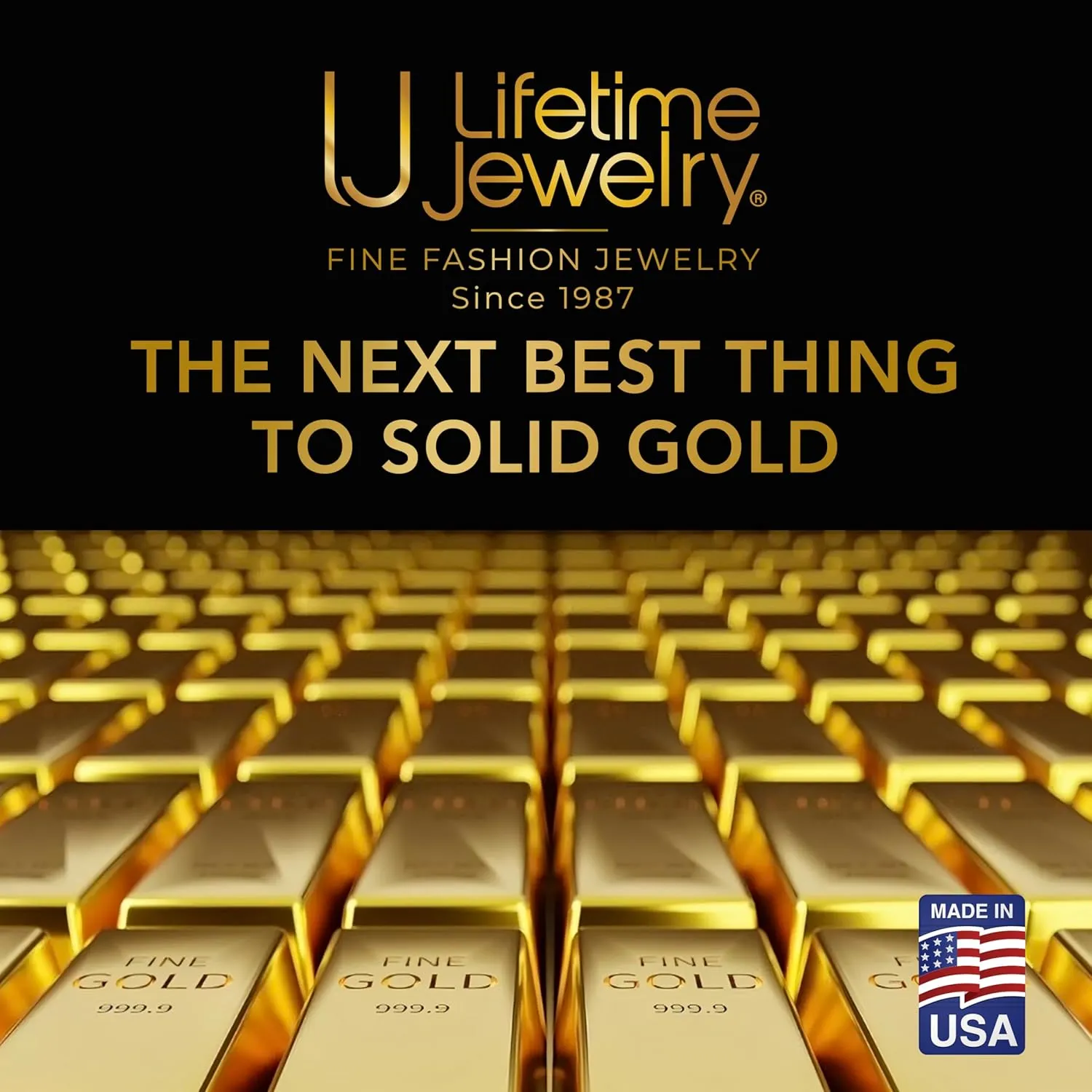 LIFETIME JEWELRY 1.2mm Twisted Box Chain Necklace for Women & Men 24k Gold Plated