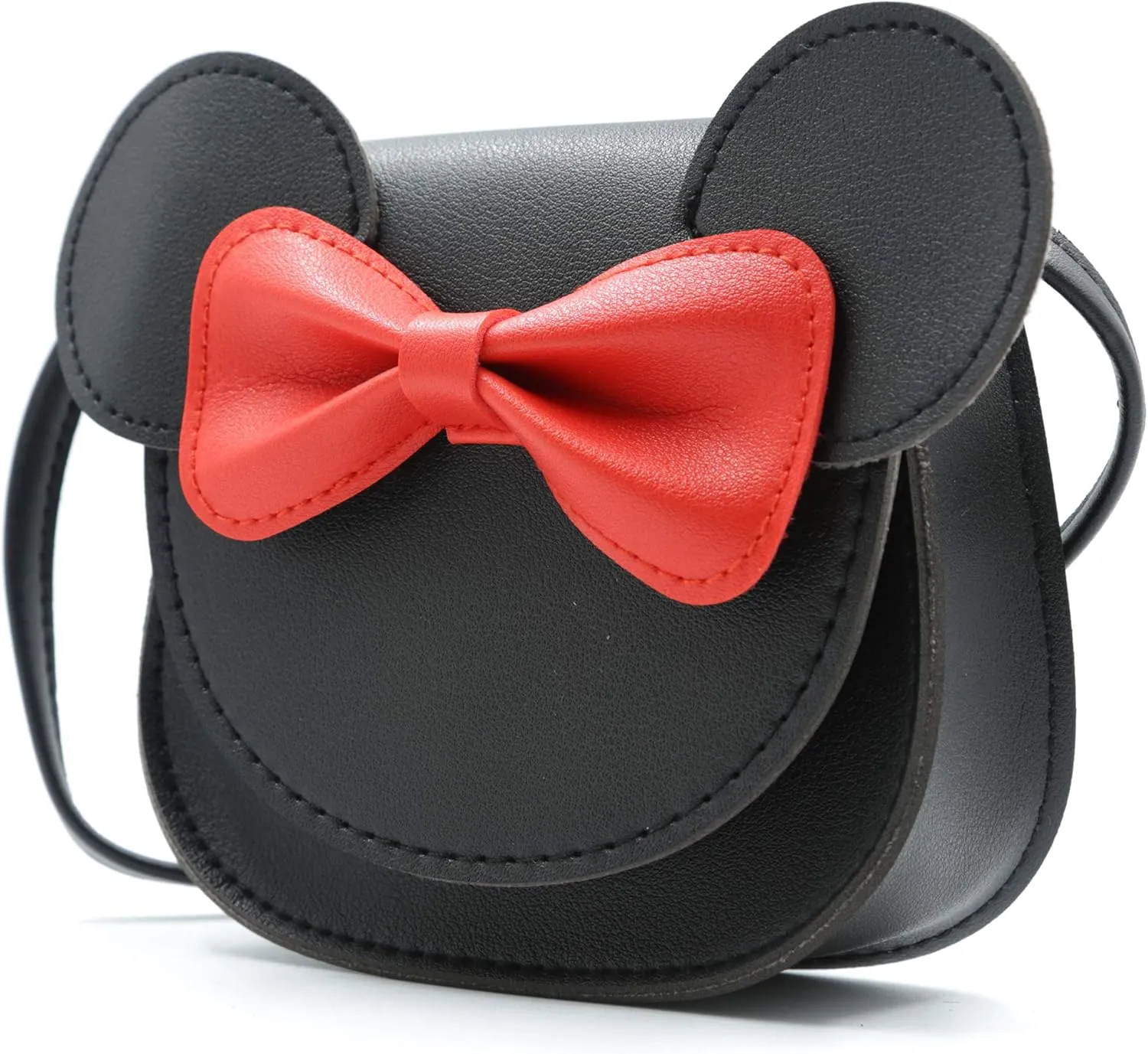 Little Mouse Ear Bow Crossbody Purse,PU Shoulder Handbag for Kids Girls Toddlers