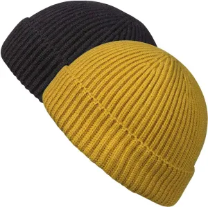 MaxNova Knit Cuff Short Fisherman Beanie for Men Women Warm Hats