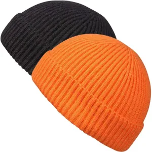 MaxNova Knit Cuff Short Fisherman Beanie for Men Women Warm Hats