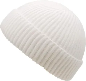 MaxNova Knit Cuff Short Fisherman Beanie for Men Women Warm Hats