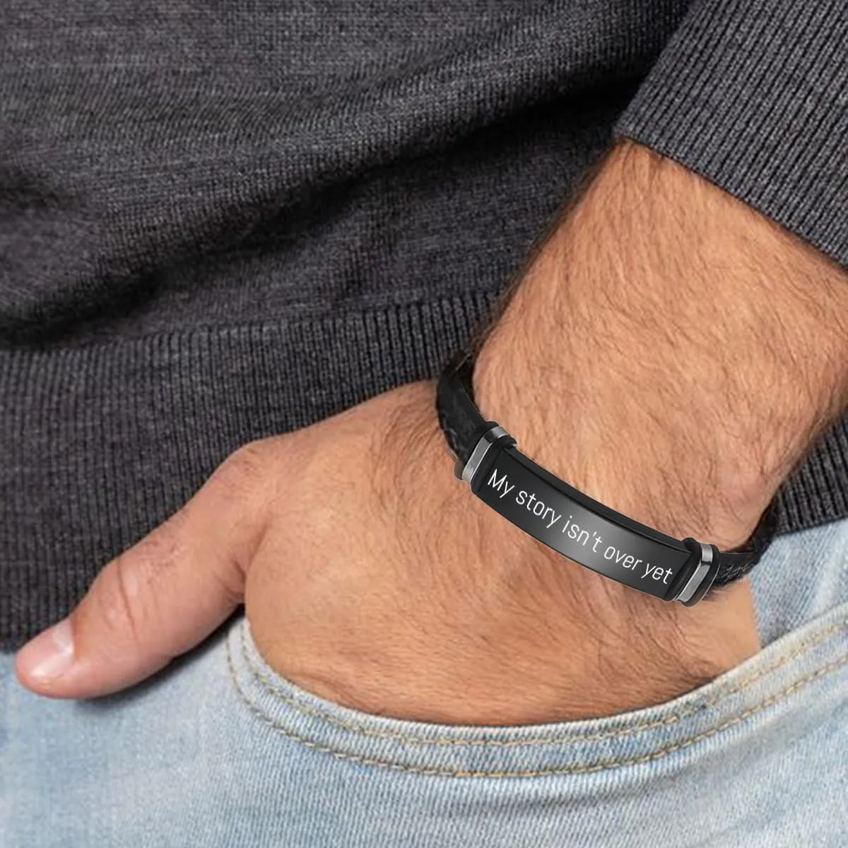 Mental Health Awareness Bracelet Suicide Awareness Bracelets Bracelet For Men Depression Relief Gifts for Men Suicide Prevention Awareness Inspirational Gift