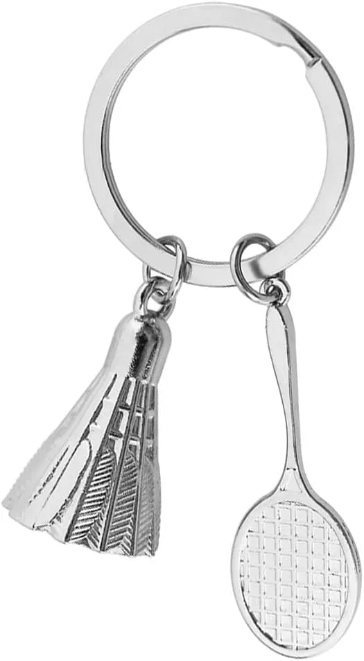 Mini Cute Badminton Keychain Sport Key Chain Rings for Men Women Boys Girls