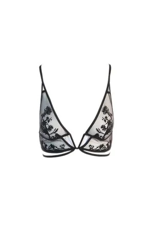 Mullberry Keyhole Bralette- Black