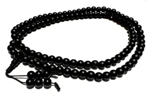 Natural Black Obsidian 8mm 108 Mala Beads, Spiritual, Meditation Beads, Reiki, Japa Mala, Buddhist Prayer Beads, Yoga Bracelet, healing beads LKMALA-RRGU-2872