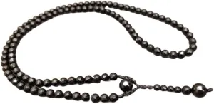 Natural Black Tourmaline 8mm 108 Mala Beads, Spiritual, Meditation Beads, Reiki, Japa Mala, Buddhist Prayer Beads, Yoga Bracelet, healing beads LKMALA-RRGU-149, 34 inch