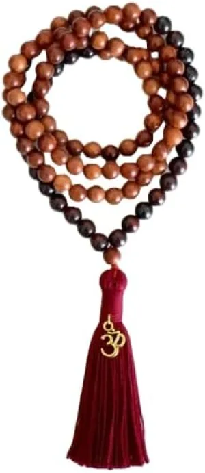 Natural Bloodstone , wood beads 6mm 108 Mala Beads, Spiritual, Meditation Beads, Reiki, Japa Mala, Buddhist Prayer Beads, Yoga Bracelet, healing beads LKMALA-RRGU-2486