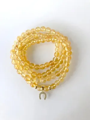 Natural CITRINE 6mm 108 Mala Beads, Spiritual, Meditation Beads, Reiki, Japa Mala, Buddhist Prayer Beads, Yoga Bracelet, healing beads LKMALA-RRGU-2493