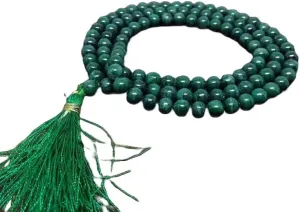 Natural Malachite 7mm 108 Mala Beads, Spiritual, Meditation Beads, Reiki, Japa Mala, Buddhist Prayer Beads, Yoga Bracelet, healing beads LKMALA-RRGU-279