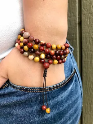 Natural MOOKAITE 6mm 108 Mala Beads, Spiritual, Meditation Beads, Reiki, Japa Mala, Buddhist Prayer Beads, Yoga Bracelet, healing beads LKMALA-RRGU-2523