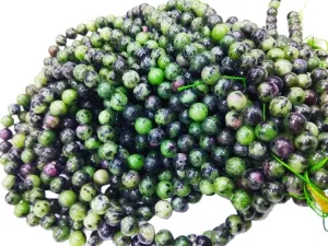 Natural Ruby Zoisite 6mm 108 Mala Beads, Spiritual, Meditation Beads, Reiki, Japa Mala, Buddhist Prayer Beads, Yoga Bracelet, healing beads LKMALA-RRGU-1462