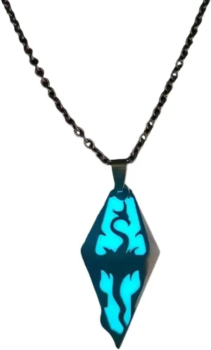 New 2025 Fashion Stainless Steel Glowing Luminous Dragon Collar Fluorescence Glow In The Dark Dragon Pendant Necklace For Halloween With For You Jewelry Fashion Accessories Creative Gift