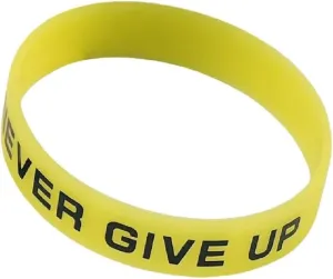 New 2025 Unisex 1Pcs Glow In The Dark Wristband Never Give Up Encouragement Rubber Band Silicone Bracelet Bangle Decoration Jewelry Luxury With For You Accessories Trendy Creative For Women And Men
