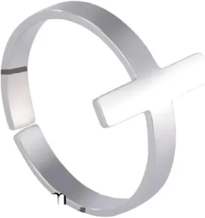New 2025 Unisex Jesus Cross Love Stainless Steel Open Ring Women'S Faith Christian Guardian Fashion Party Gift Jewelry Decoration Luxury With You Accessories Trendy Best For Women And Men