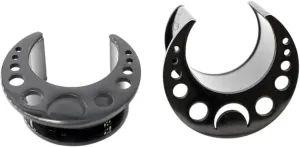 New 2026 2Pc Stainless Steel Shell Moon Round Saddle Ear Tunnel Plugs Expander Stretcher Gauges Earrings Piercing Body Jewelry Fashion Accessories Creative Gift