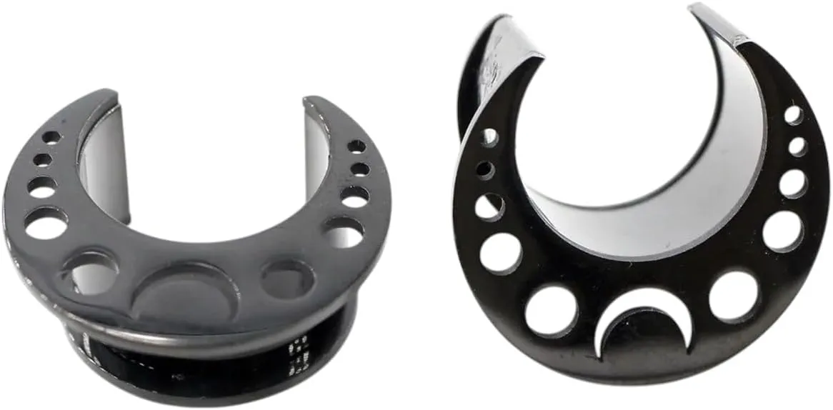 New 2026 2Pc Stainless Steel Shell Moon Round Saddle Ear Tunnel Plugs Expander Stretcher Gauges Earrings Piercing Body Jewelry Fashion Accessories Creative Gift