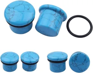 New 2026 Arrive 2Pcs/Lot Natural Stone Ear Plug And Tunnels Single Flared White Opal Earring Piercings Gauges Expander Body Jewelry Fashion Trendy Accessories Creative Gift