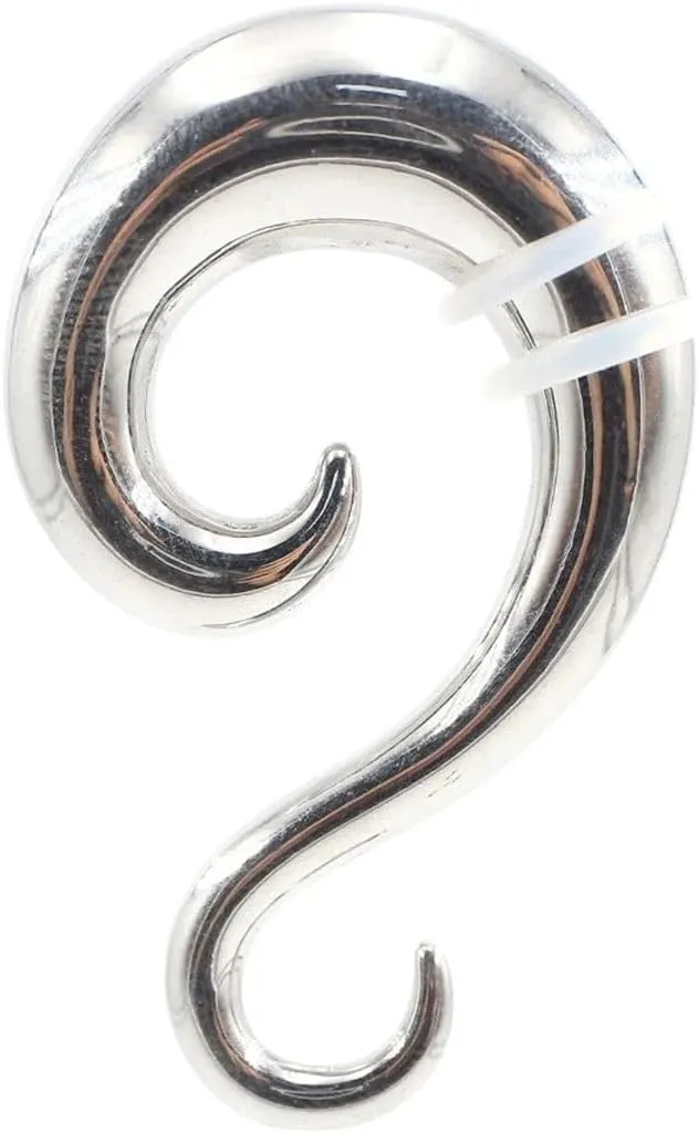 New 2026 Arrive Unisex 1Pc Stainless Steel S-Shaped Spiral Ear Plugs Tunnels Taper Cartilage Earring Gauges Expander Stretcher Piercing Jewelry Fashion Accessories Creative For Women And Men Men