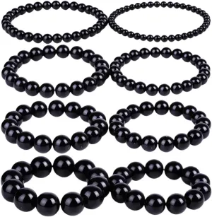 New 2026 Unisex Black Obsidian Bracelet Buddhist Prayer Blessing Blackstone Stone Ball Beads Jewelry Valentine's Present Decoration Luxury With You Accessories Trendy Best For Gift For Women And Men
