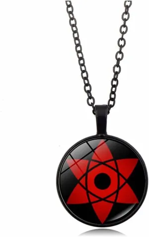Ninja Clan Eye Pattern Pendant Chain Necklace (1)
