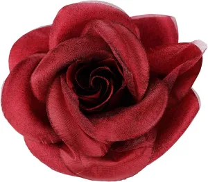 NYFASHION101 Women's Multifunction Large Rose Flower Sheer Petal Brooch Pin Hair Tie Clip by The Dozen