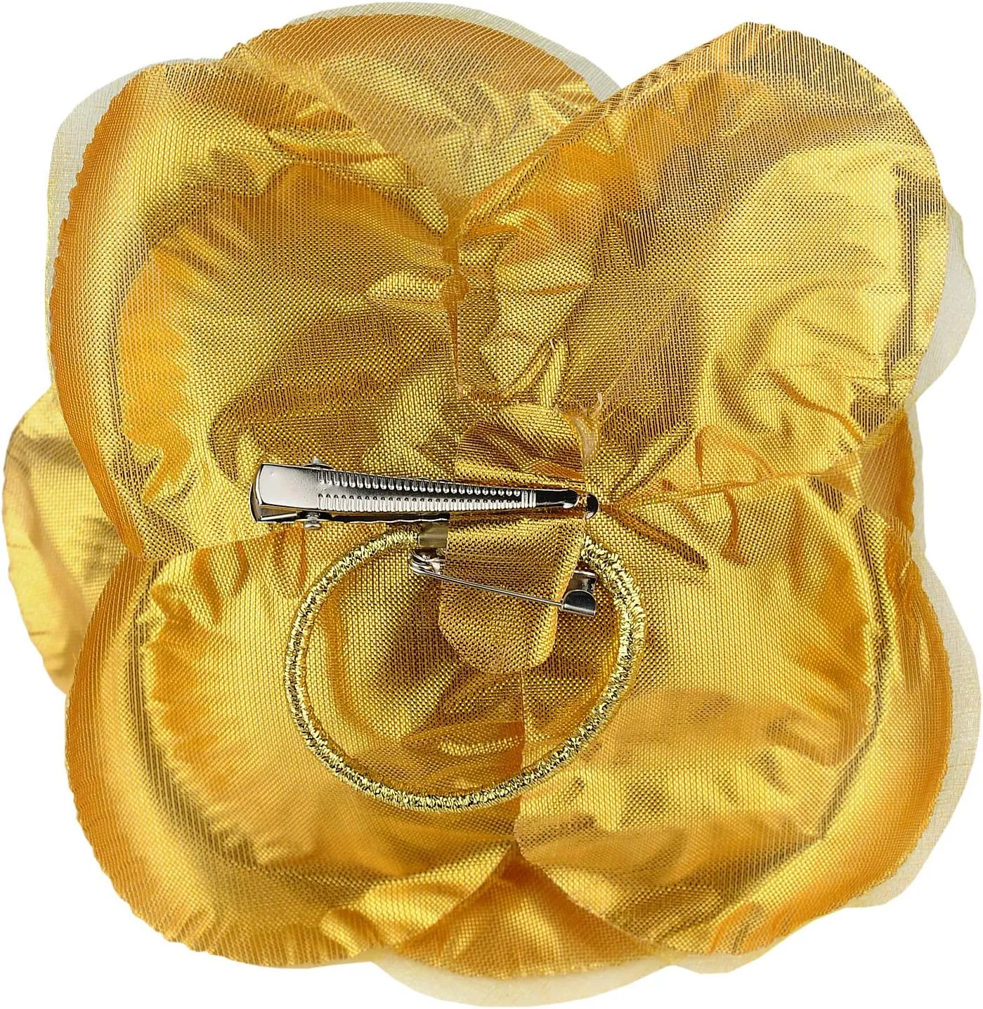 NYFASHION101 Women's Multifunction Large Rose Flower Sheer Petal Brooch Pin Hair Tie Clip by The Dozen