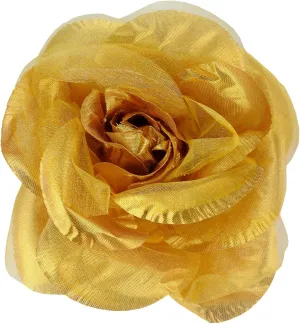 NYFASHION101 Women's Multifunction Large Rose Flower Sheer Petal Brooch Pin Hair Tie Clip by The Dozen