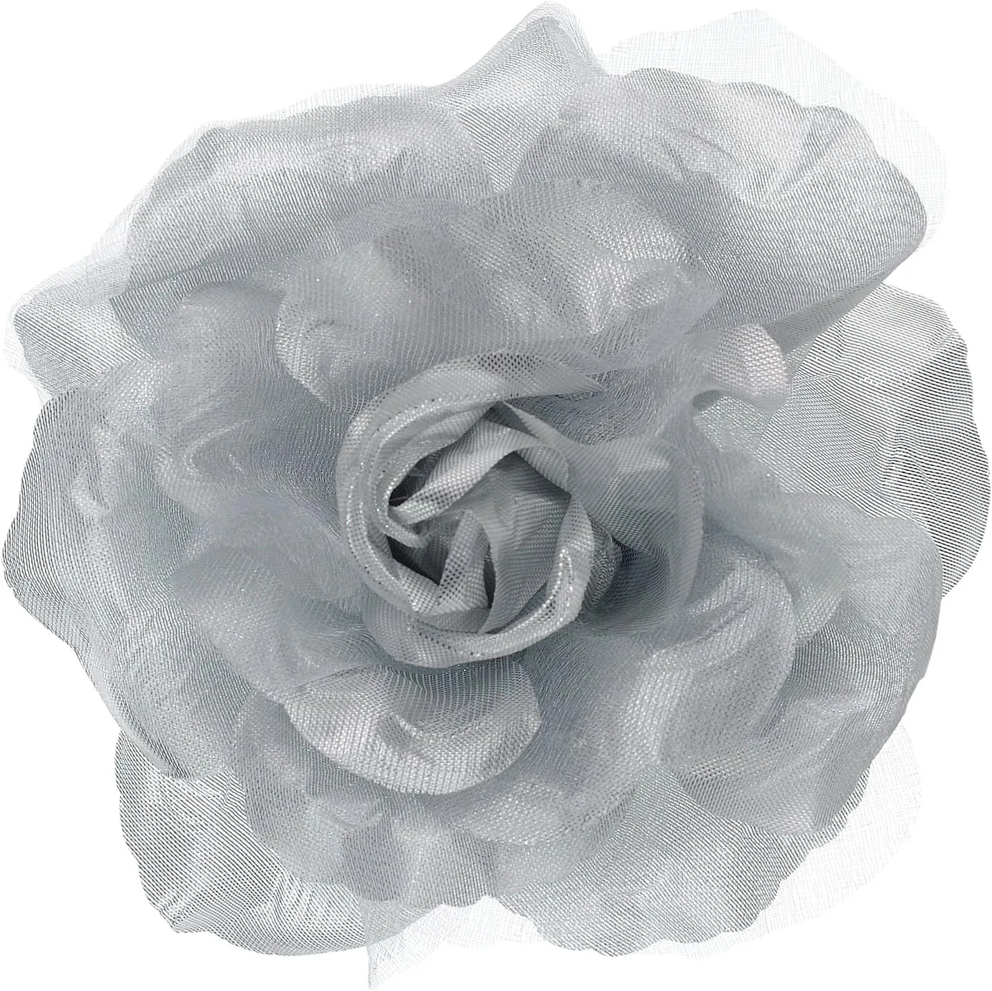 NYFASHION101 Women's Multifunction Rose Flower Sheer Petal Brooch Pin Hair Tie Clip