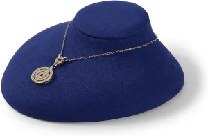 Oirlv Luxury Blue Microfiber Jewelry Bust Necklace Display Bust Necklace Display Holder(Small)