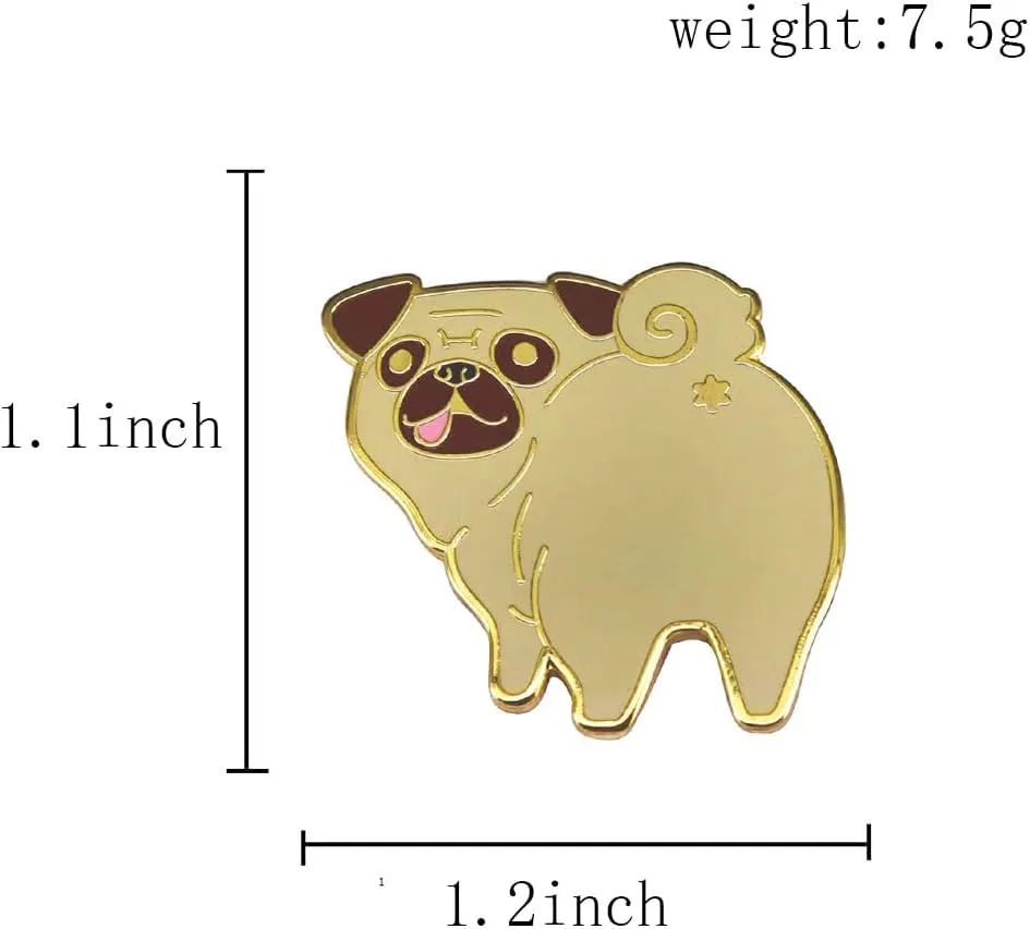One Piece Pins Dog Animal Enamel Pins Badges for Backpacks Luggage Hats Suit Jacket Clothing Decorative Pins