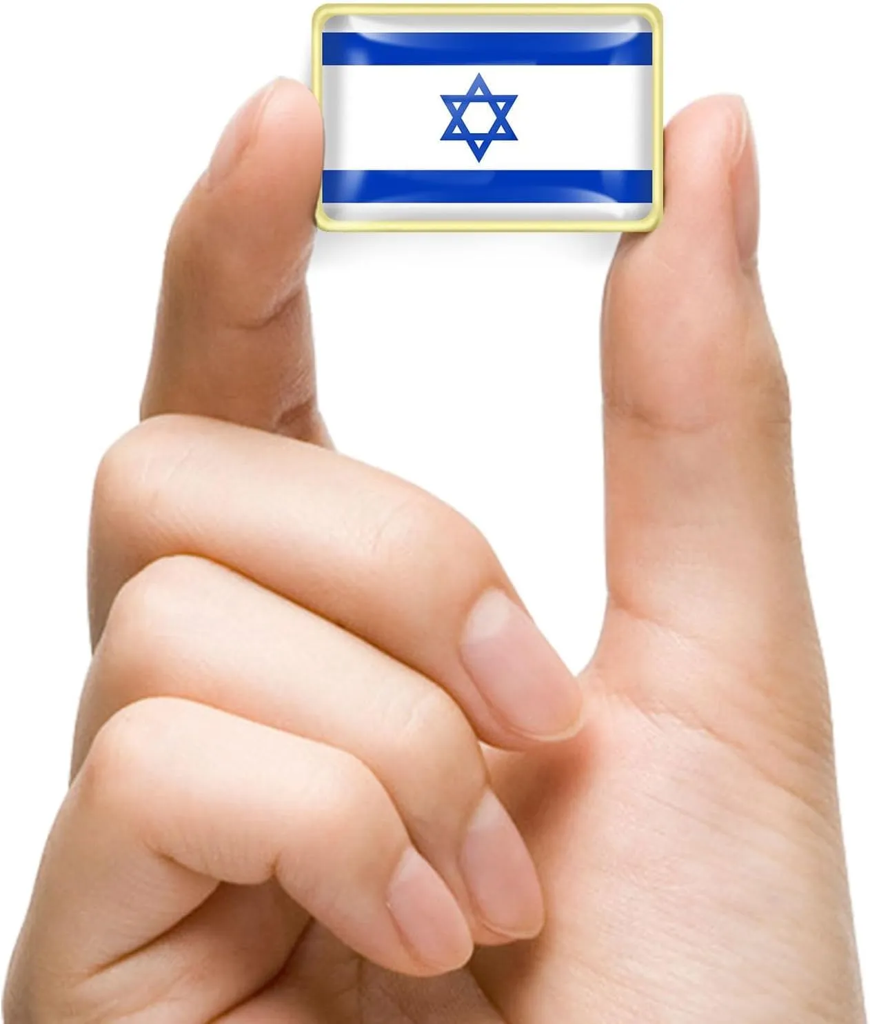 Pack of 20/50/100 Official Jewish Israel Flag Lapel Pins Bulk - Metal Israeli Brooch Badge Souvenir for Men Women Clothes Bags Hats