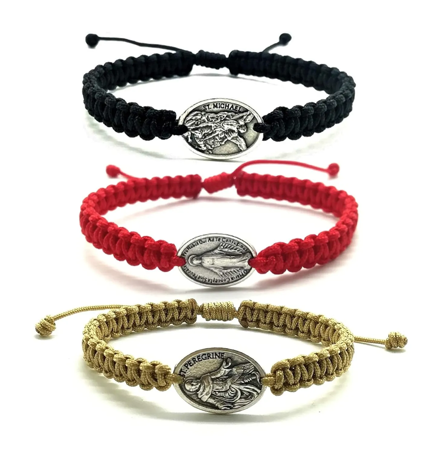 Patron Saints Catholic Medals Bracelets - St Michael Benedict Francis Anthony Christopher Peregrine Sebastian Jude Miraculous Virgin Mary Jesus Padre Pio