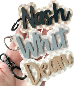 Personalized Acrylic Custom Keychain, Customizable Keychain for Family Men Women, Keychain for Kids