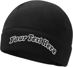 Personalized Embroidered Text Watch Cap Fleece Youth Mens Women's Winter Warming Hat Military Tactical Skull Cap Beanie
